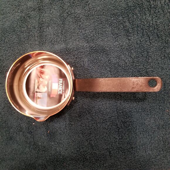 Baumalu copper pan 4 1/4" with cast iron handle new made in France tin lined - Picture 12 of 12
